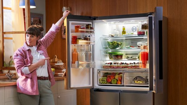 Freezer with full of food